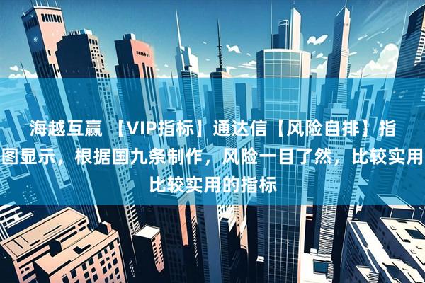 海越互赢 【VIP指标】通达信【风险自排】指标，主图显示，根据国九条制作，风险一目了然，比较实用的指标